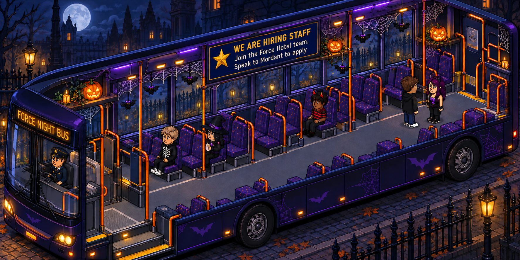 Original Force Night Bus Halloween artwork